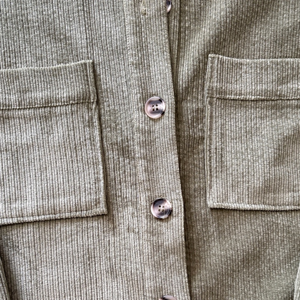 BKE olive Green Button Down Shacket - image 3